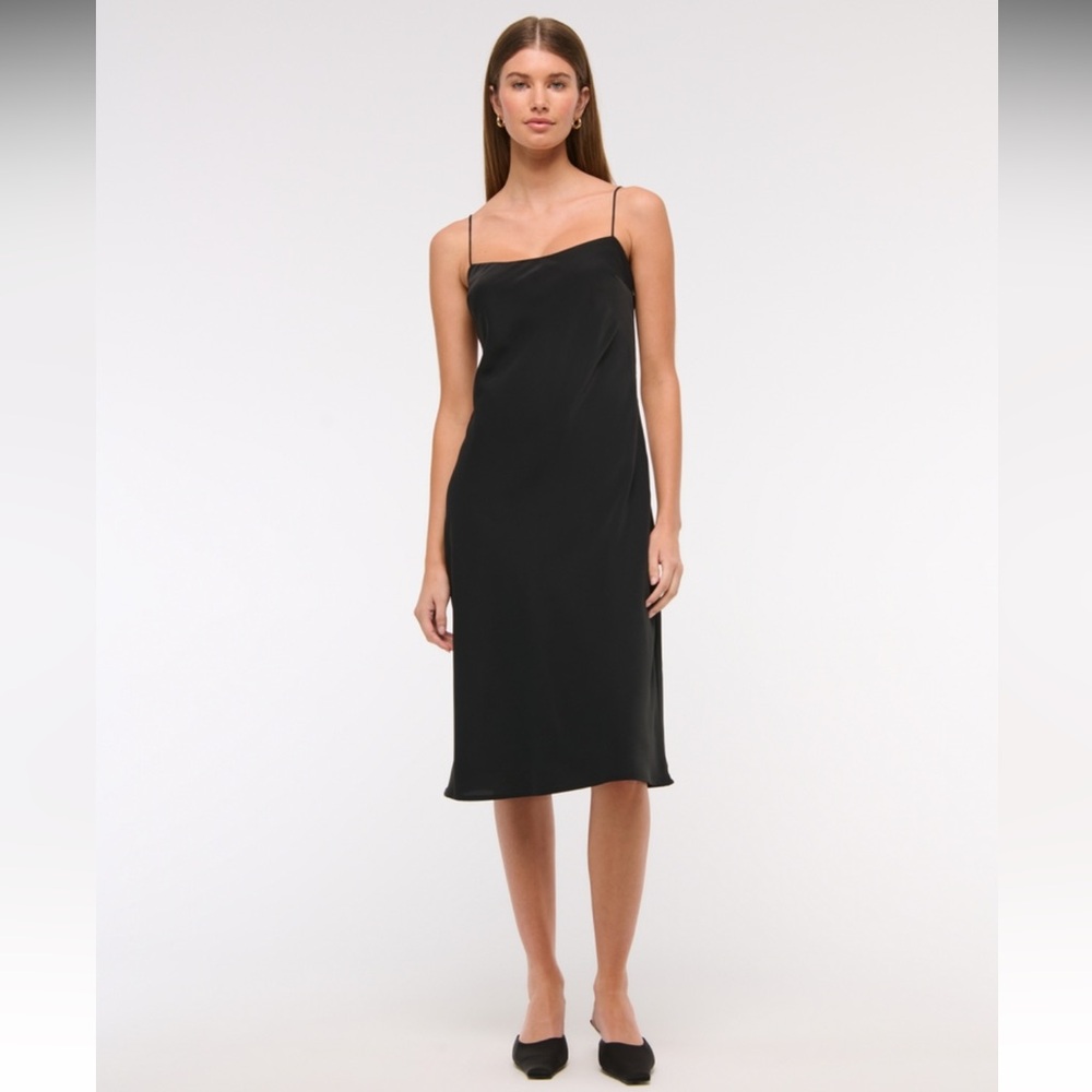 Stunning Julia Slip Midi Dress in Black